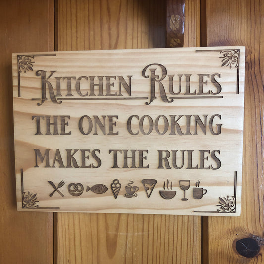 Kitchen Rules Sign