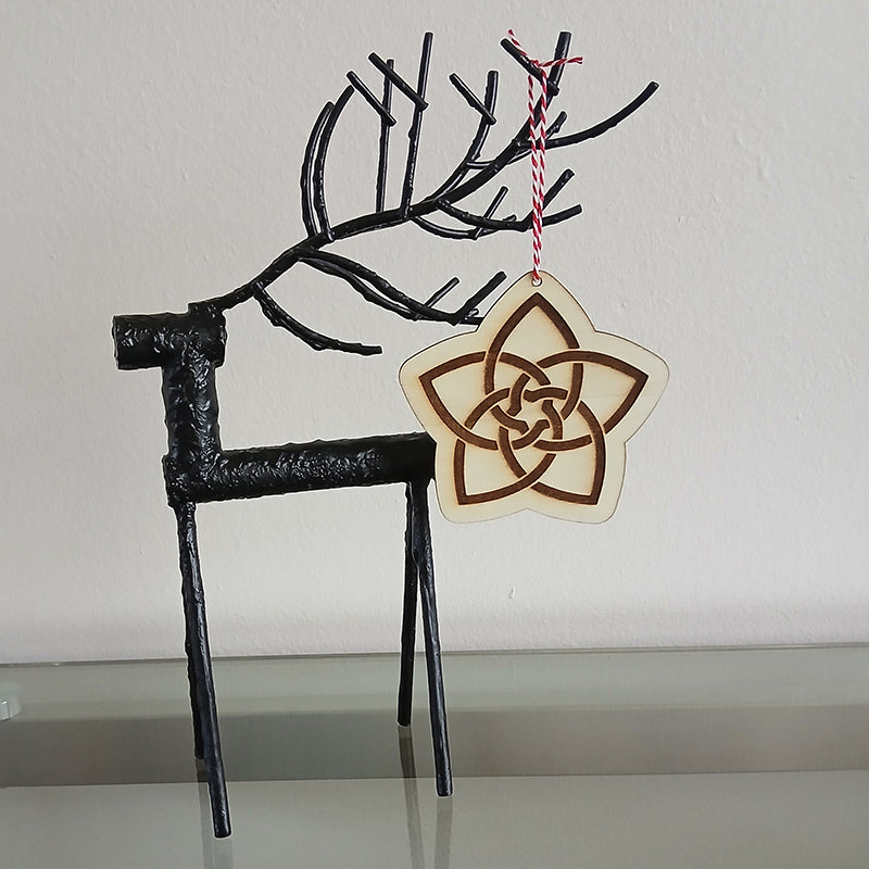 Nordic Star Ornament - Wood