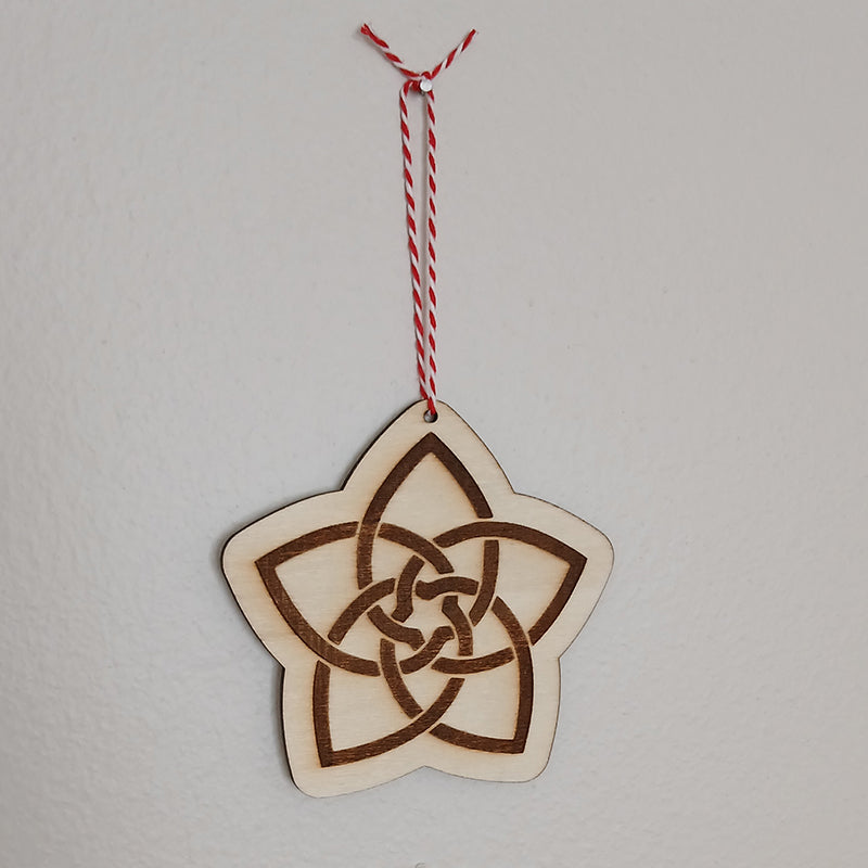 Nordic Star Ornament - Wood