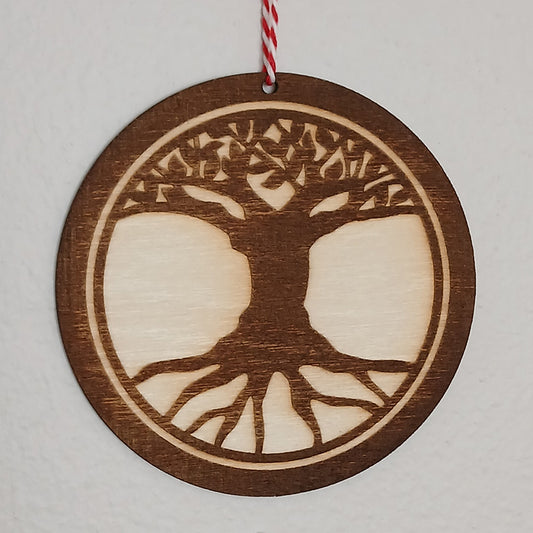 Nordic Tree of Life Ornament - Wood