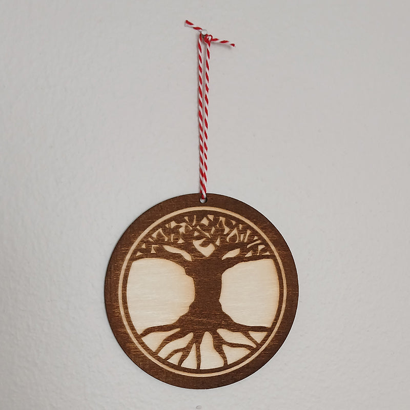 Nordic Tree of Life Ornament - Wood