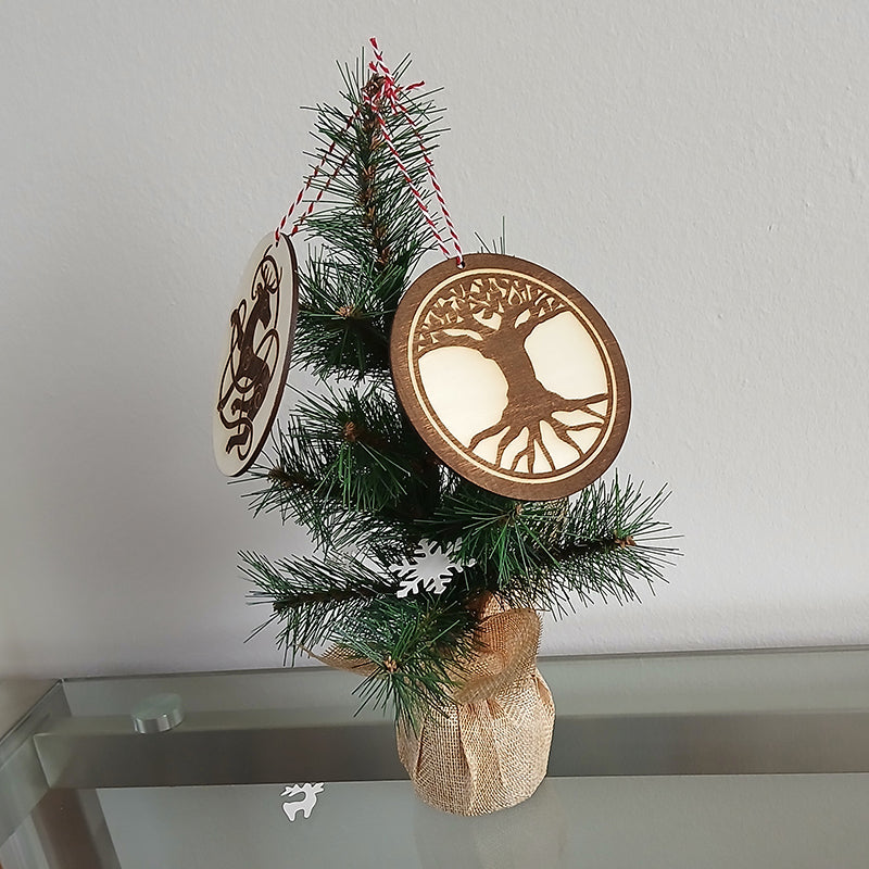 Nordic Tree of Life Ornament - Wood