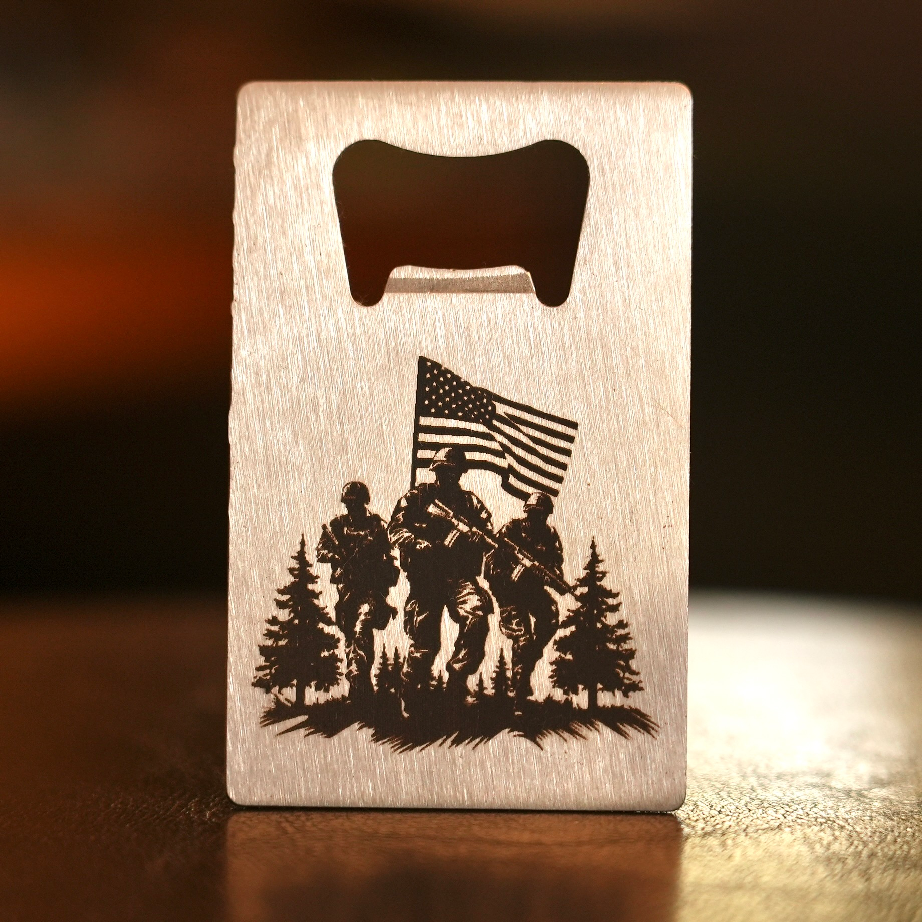 Bottle Opener – Military – Steel – Custom Engraved