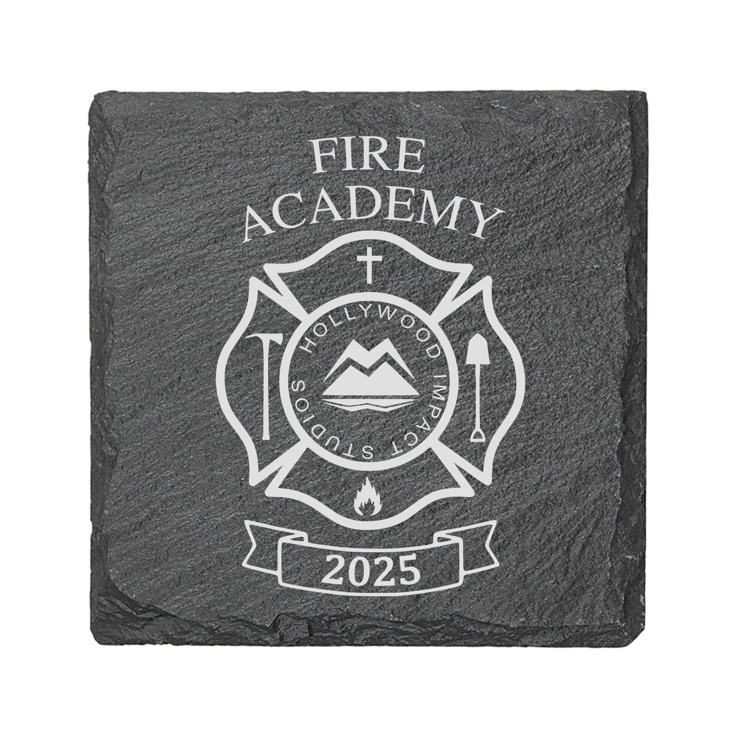 Slate Drink Coaster – Square – Fire Academy