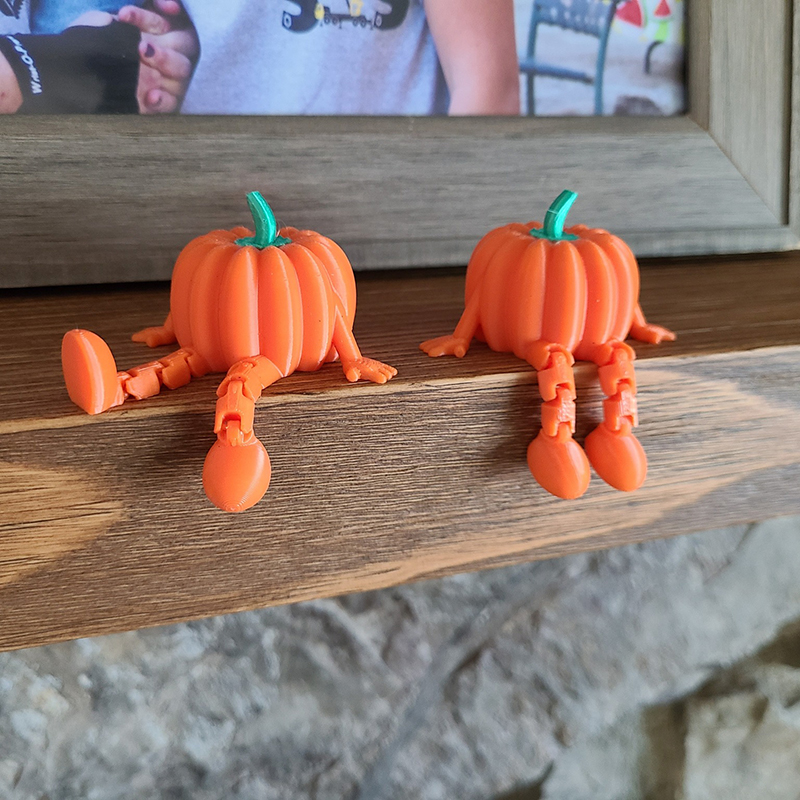 Articulated Pumpkin Pals – 3D Printed – Set of 4