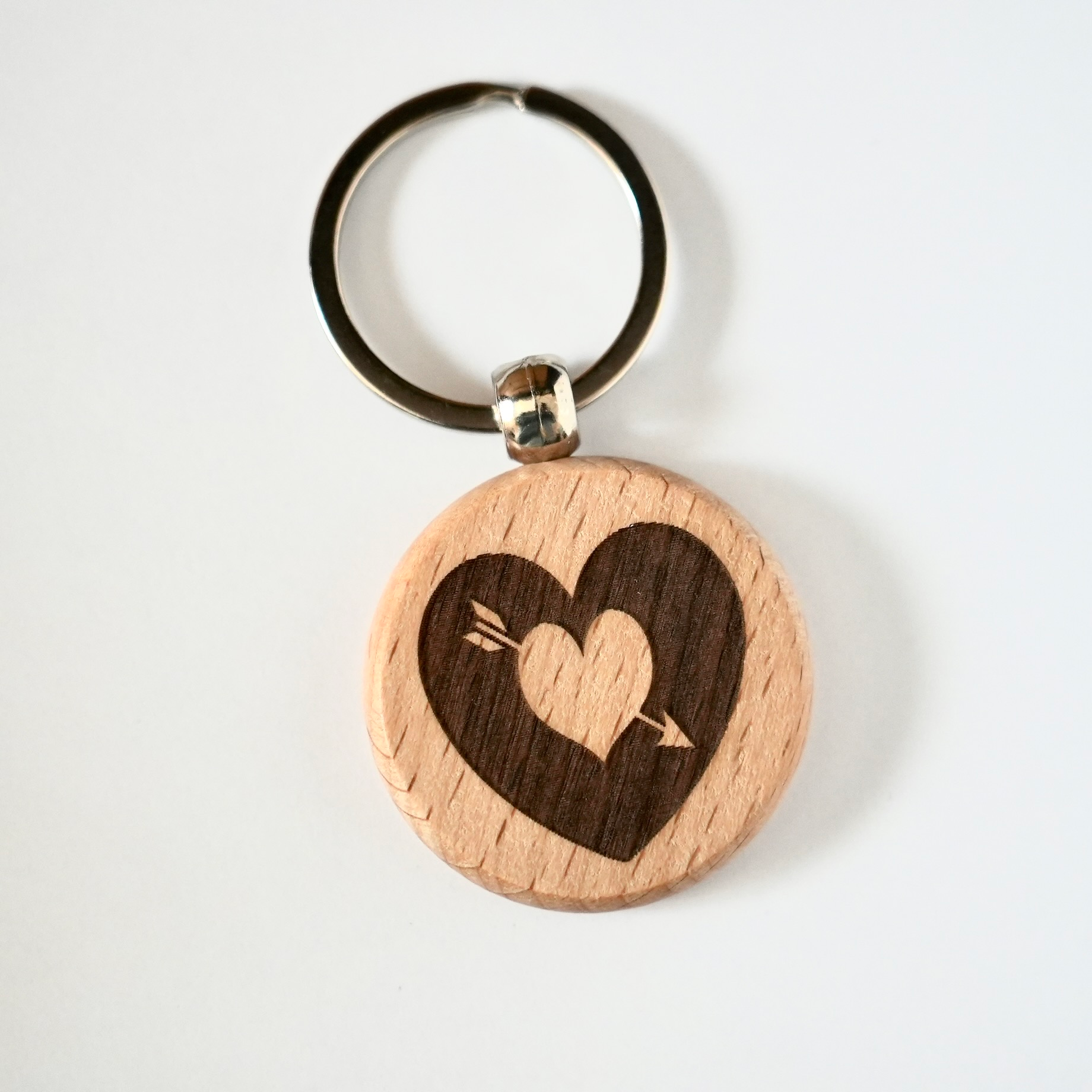Keychain – Wood Romantic – Custom Engraved