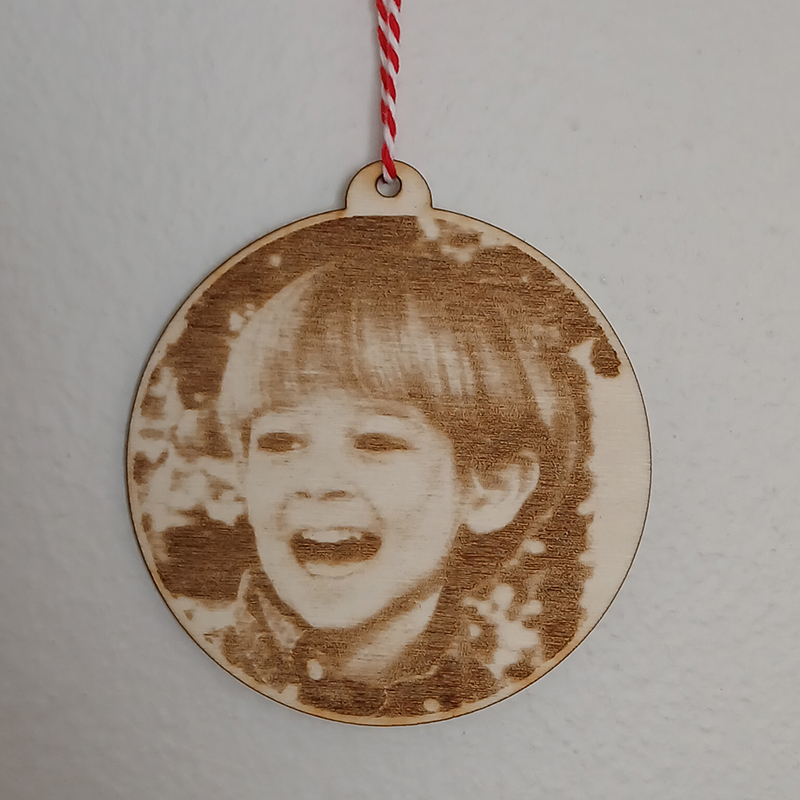 Family Ornament – Wood – Custom Image from Photo – Set of 4